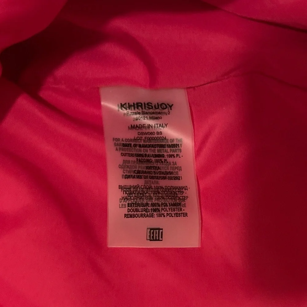 Khrisjoy NWT Satin Oversized Bomber Jacket in Pink GARDENIA Sz 0 (S)